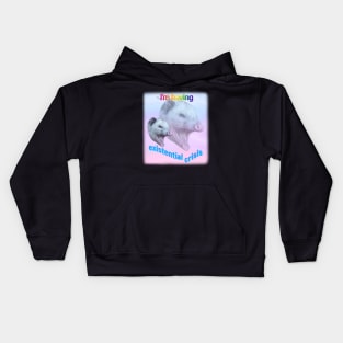 I'm having existential crisis, possum Kids Hoodie